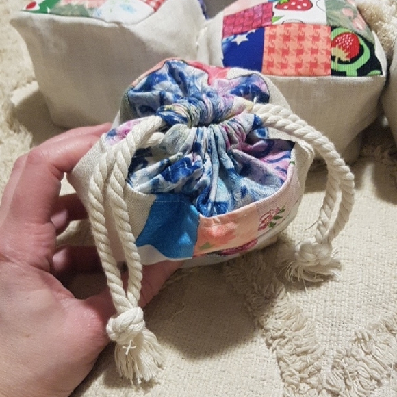 Colorful Patchwork Drawstring Bags - Picture 3 of 11